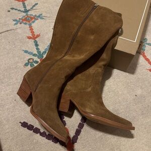 Dolce vita extra wide calf suede boots